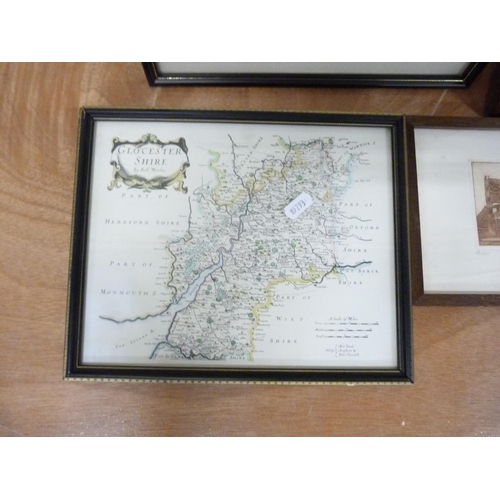 250 - <strong>BLACK A. & C.  </strong>Caithness. Framed eng. map with some colouring; also 3 other map...