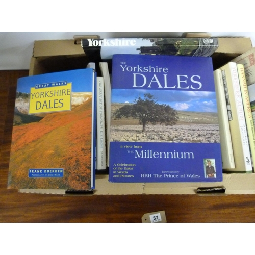 37 - <strong>Yorkshire.</strong>  A carton of books & softback publications....