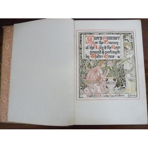 48 - <strong>CRANE WALTER.</strong>  Queen Summer. Col. illus. & dec. text throughout. Quarto. Orig. ...