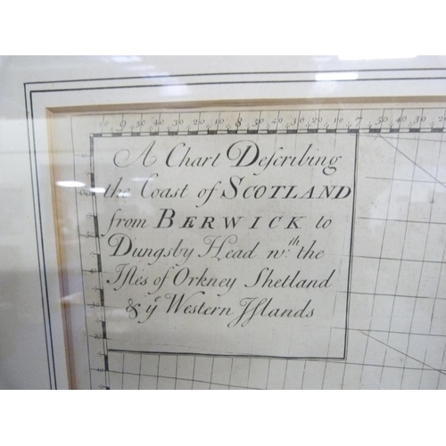 53 - <strong>(SENEX JOHN, & OTHERS).</strong>  A Chart Describing the Coast off Scotland from Berwick...