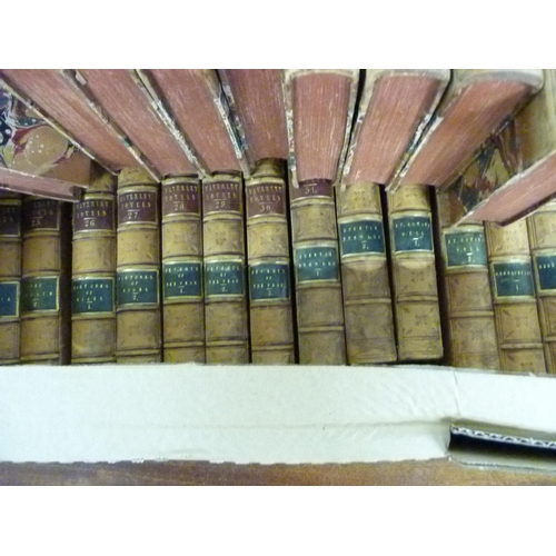 70 - SCOTT SIR WALTER. Waverley Novels. 48 vols. Eng. titles & vignettes. 12mo. Half calf. Edinburgh,... 