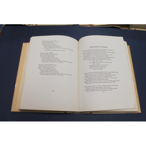 204 - KIPLING RUDYARD.  Poems, 1886-1929. 3 vols. Ltd. ed. 537, this one unnumbered, unsigned & largel... 