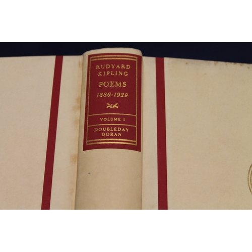 204 - KIPLING RUDYARD.  Poems, 1886-1929. 3 vols. Ltd. ed. 537, this one unnumbered, unsigned & largel... 