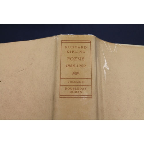 204 - KIPLING RUDYARD.  Poems, 1886-1929. 3 vols. Ltd. ed. 537, this one unnumbered, unsigned & largel... 