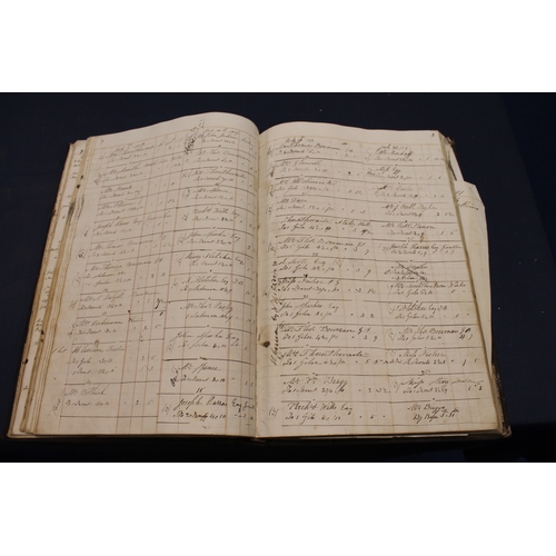 207 - MANUSCRIPT VOLUME - LOCAL & ANGLING INTEREST. A folio account book. Commences with 60 pages of l... 