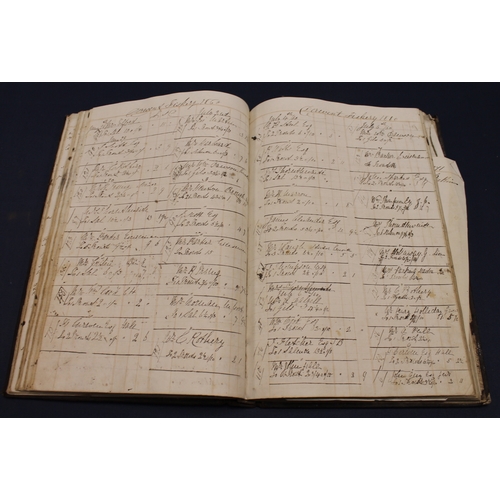 207 - MANUSCRIPT VOLUME - LOCAL & ANGLING INTEREST. A folio account book. Commences with 60 pages of l... 