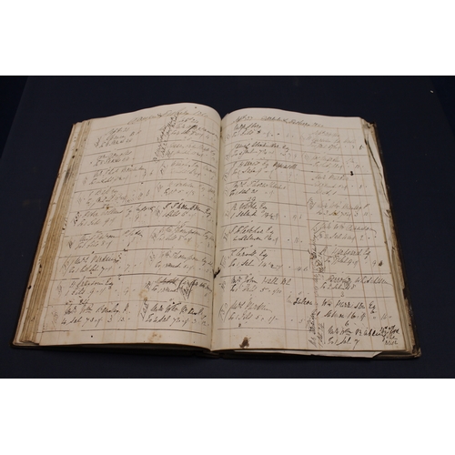 207 - MANUSCRIPT VOLUME - LOCAL & ANGLING INTEREST. A folio account book. Commences with 60 pages of l... 