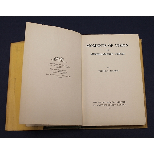 242 - HARDY THOMAS.  Moments of Vision & Miscellaneous Verses. Orig. cloth in chipped d.w. with slight... 