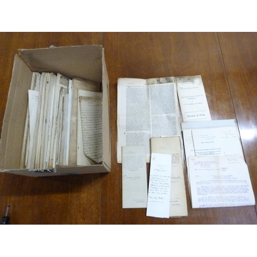 103 - Documents & Ephemera - Buckingham.  1917-1921. Bundles of legal correspondence & documents, ... 