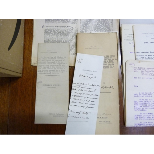 103 - Documents & Ephemera - Buckingham.  1917-1921. Bundles of legal correspondence & documents, ... 