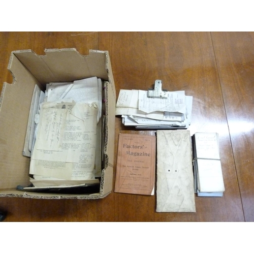 104 - Documents & Ephemera - Scotland.  19th to mid 20th century. Box of old legal documents, letters,... 