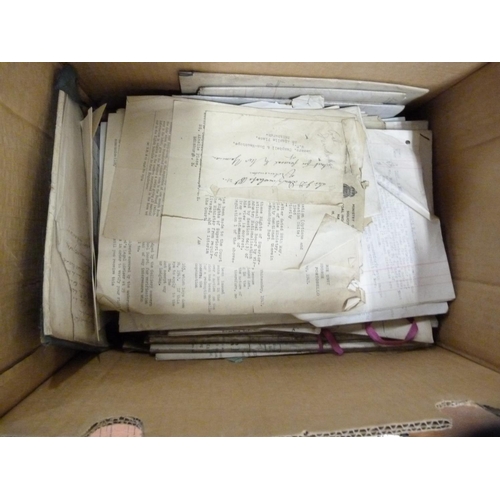 104 - Documents & Ephemera - Scotland.  19th to mid 20th century. Box of old legal documents, letters,... 