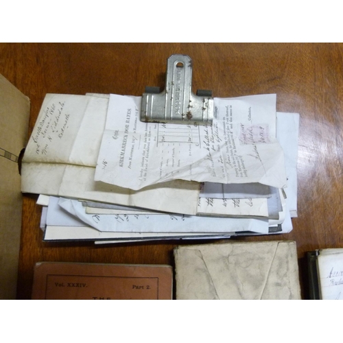 104 - Documents & Ephemera - Scotland.  19th to mid 20th century. Box of old legal documents, letters,... 