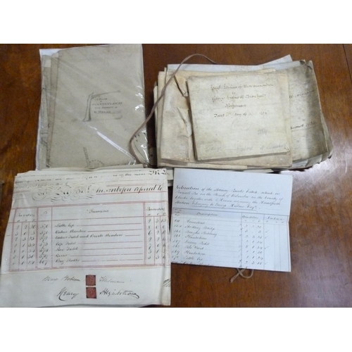 117 - Documents & Ephemera - Stanneylands - Wilmslow - Cheshire.  1754-1897. Archive of documents with... 