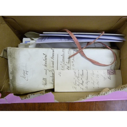 118 - Documents & Ephemera - Sussex - Percival Family.  1848-1880's. Bundle of probate & legal pap... 