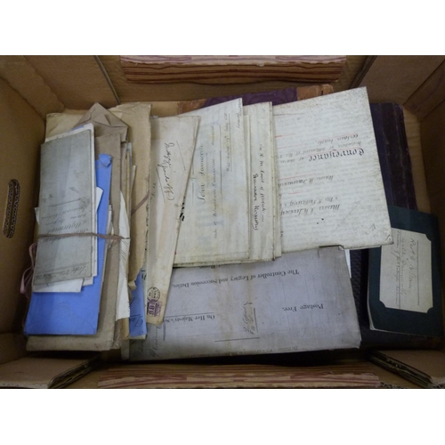 122 - Documents & Ephemera - Blackburn - Lancashire.  1850's-1890's. Box of old legal documents, ... 