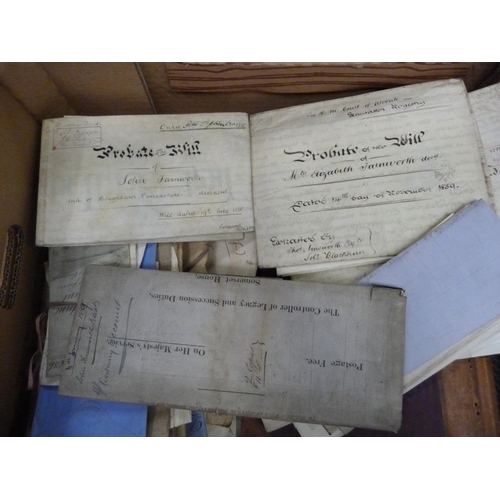 122 - Documents & Ephemera - Blackburn - Lancashire.  1850's-1890's. Box of old legal documents, ... 