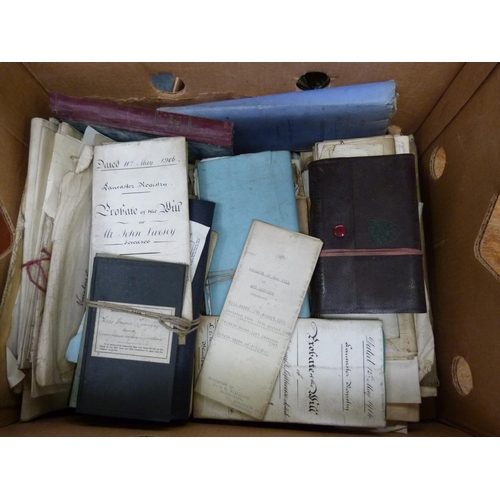 126 - Documents & Ephemera - Blackburn - Lancashire.  Early to mid 20th century. Box of documents, cor... 