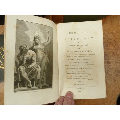 299 - BONNYCASTLE JOHN.  An Introduction to Astronomy. Eng. frontis & 19 eng. plates. Calf, ... 