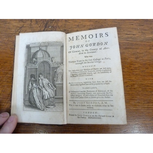 66 - GORDON JOHN.  Memoirs of John Gordon of Glencat, in the County of Aberdeen in Scotland, Who was... 