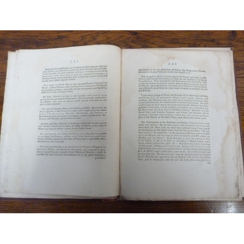 92 - DARNTON & SMITH (Printers).  A Sketch of the Life & Character of Richard Trevor, Lord B... 