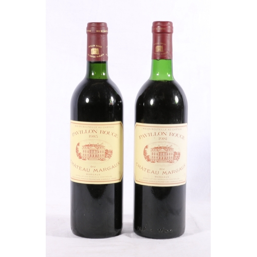 201 - Two bottles of PAVILLON ROUGE DU CHATEAU MARGAUX 1981 and 1985, 75cl, (2)