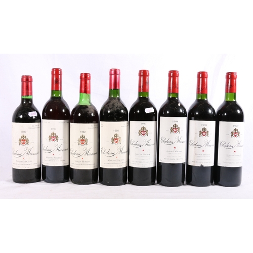 216 - Eight bottles of CHATEAU MUSAR Gaston Hochar Lebanon including 1980, 1982, 1986, 1990, 1997, 1998 (2... 