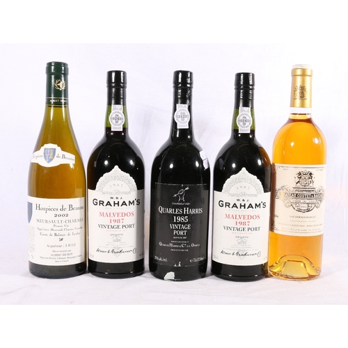 217 - CHATEAU COUTET a BARSAC 1992 premier cru classe sauternes 75cl 13.5% vol, two bottles of GRAHAMS 198... 