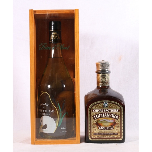 221 - Chivas Brothers LOCHAN ORA Scotch whisky liqueur 70cl 35%vol and POIRES WILLIAMS Eau de Vie 70cl 50%... 