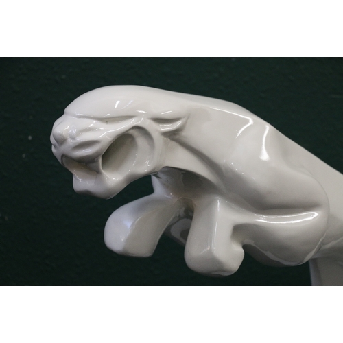 245 - Jaguar car manufacturer advertising model figure head, 97cm x 98cm.