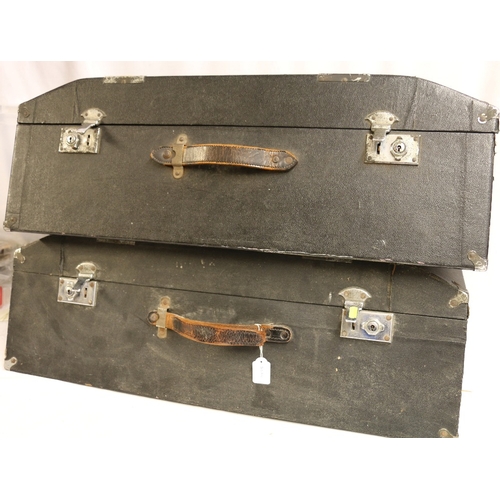 247 - Two vintage car trunks, 79cm long