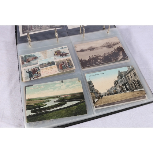 255 - An album of approximately 92 picture postcards most of Scottish topographical interest including A R... 