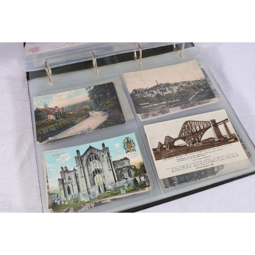 255 - An album of approximately 92 picture postcards most of Scottish topographical interest including A R... 