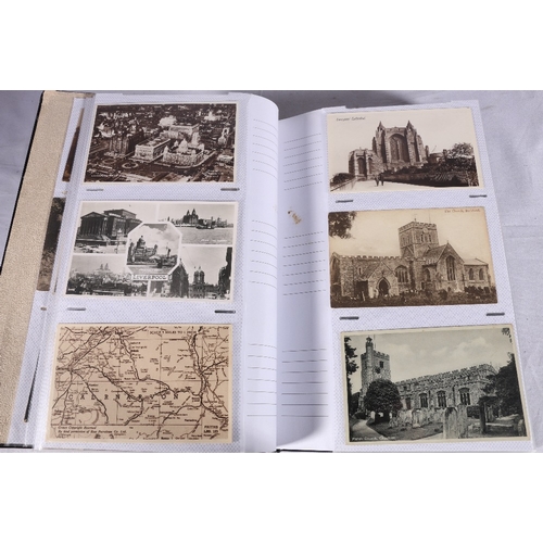 256 - An album containing approximately 300 picture postcards most of which are mixed topographical, cards... 