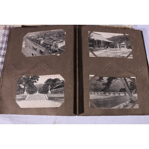 262 - An album containing approximately 130 postcards of Japanese interest including Shijo Bridge Kyoto, M... 