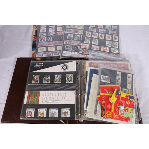 294 - GB ten yearpacks 1979-1988 (missing 1984) and 1997, nine booklets of ten 1st class stamps, an album ... 