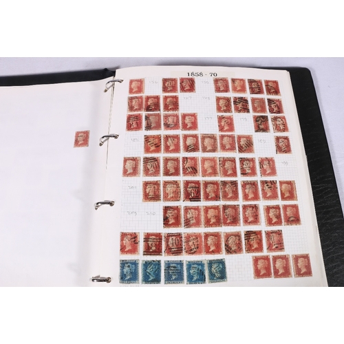 305 - GB, an album containing vic 1d penny black SA red Maltese cross cancel, 8 1d penny red imperf, 2d tu... 