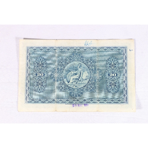 350 - The British Linen Bank £20 twenty pound banknote 7th October 1955 Anderson A/5 15/393 SC235b P... 