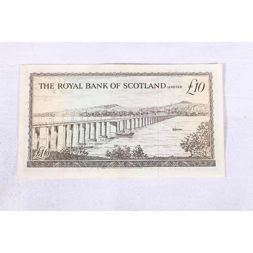 365 - The Royal Bank of Scotland Limited £10 ten pound banknote 19th March 1969 Robertson and Burke ... 