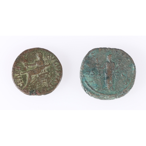 398 - Claudius AD41-54 brass dupondius S1855 obv. TI CLAVDIVS CAESAR AVG P M TR P IMP, bare head l. rev. C... 