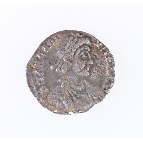 399 - Arcadius AD395-408 silver siliqua obv. DN ARCADIVS P F AVG, diademed and draped bust of Arcadius r. ... 