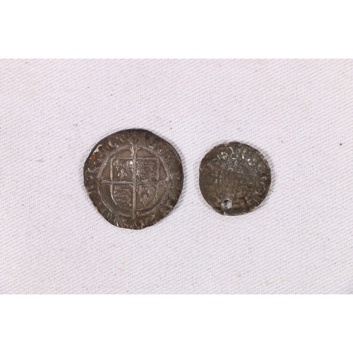 420 - ENGLAND Henry VIII (1509-1547) hammered silver groat and a hammered silver voided long cross penny i... 