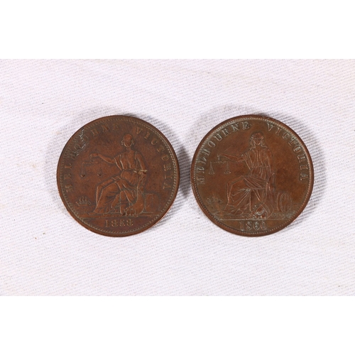 445 - AUSTRALIA Victoria (1837-1901) penny token for John Andrew & Co Importers & General Drapers ... 