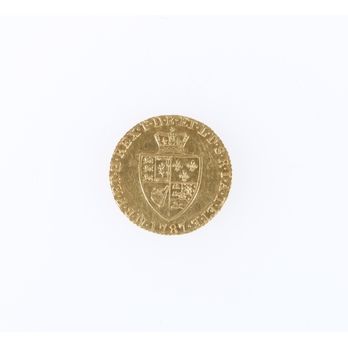 490 - UNITED KINGDOM George III (1760-1820) gold spade back half guinea 1787 S3735