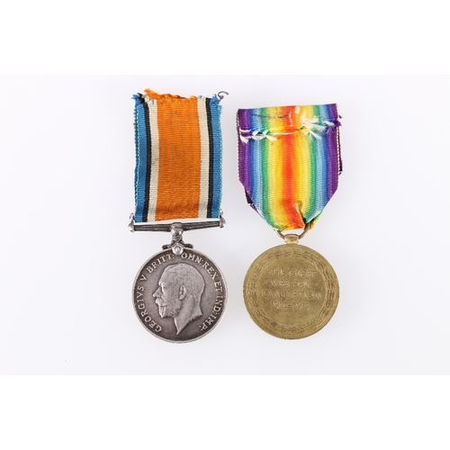 514 - WWI pair comprising war medal and victory medal to 29217 PTE M BATTRAY R SCOTS (Royal Scots)