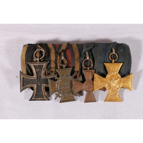 546 - German WWI black iron cross 1914, cross of honour 1914-18, German Police long service award (Polizei... 