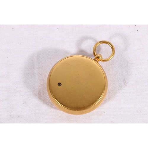 592 - Richardson Adie and Co of Edinburgh compensated pocket barometer, 5cm diameter