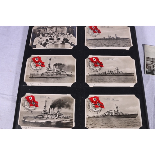 602 - An album of over 100 Bilder Verlag FF of Wilhelmshaven real photographic postcards most of Third Rei... 