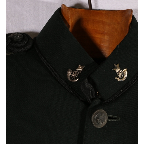 621 - Cameronians uniform dress dark green tunic with label for William Anderson and Sons Edinburgh with b... 