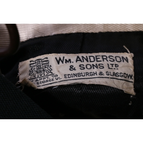 621 - Cameronians uniform dress dark green tunic with label for William Anderson and Sons Edinburgh with b... 